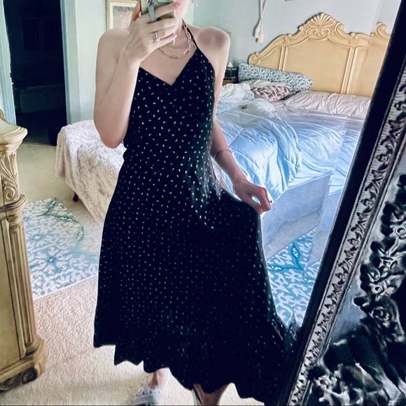 vintage 70s Candi Jones halter dress little ditzy bows - Picture 11 of 16